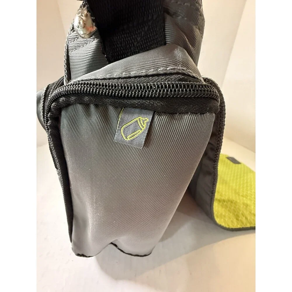 Fisher-Price Fast Finder Deluxe Messenger Diaper Bag Grey Green Baby Organizer